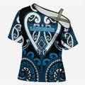 Custom Aotearoa Ngati Kahungunu Cross Shoulder Shirt Maori Tribal Pattern