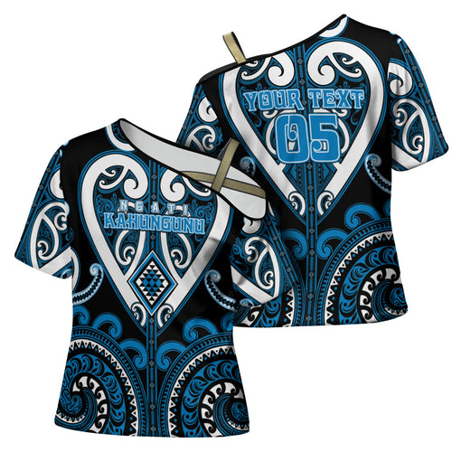 Custom Aotearoa Ngati Kahungunu Cross Shoulder Shirt Maori Tribal Pattern