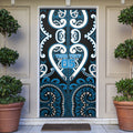 Custom Aotearoa Ngati Kahungunu Door Cover Maori Tribal Pattern