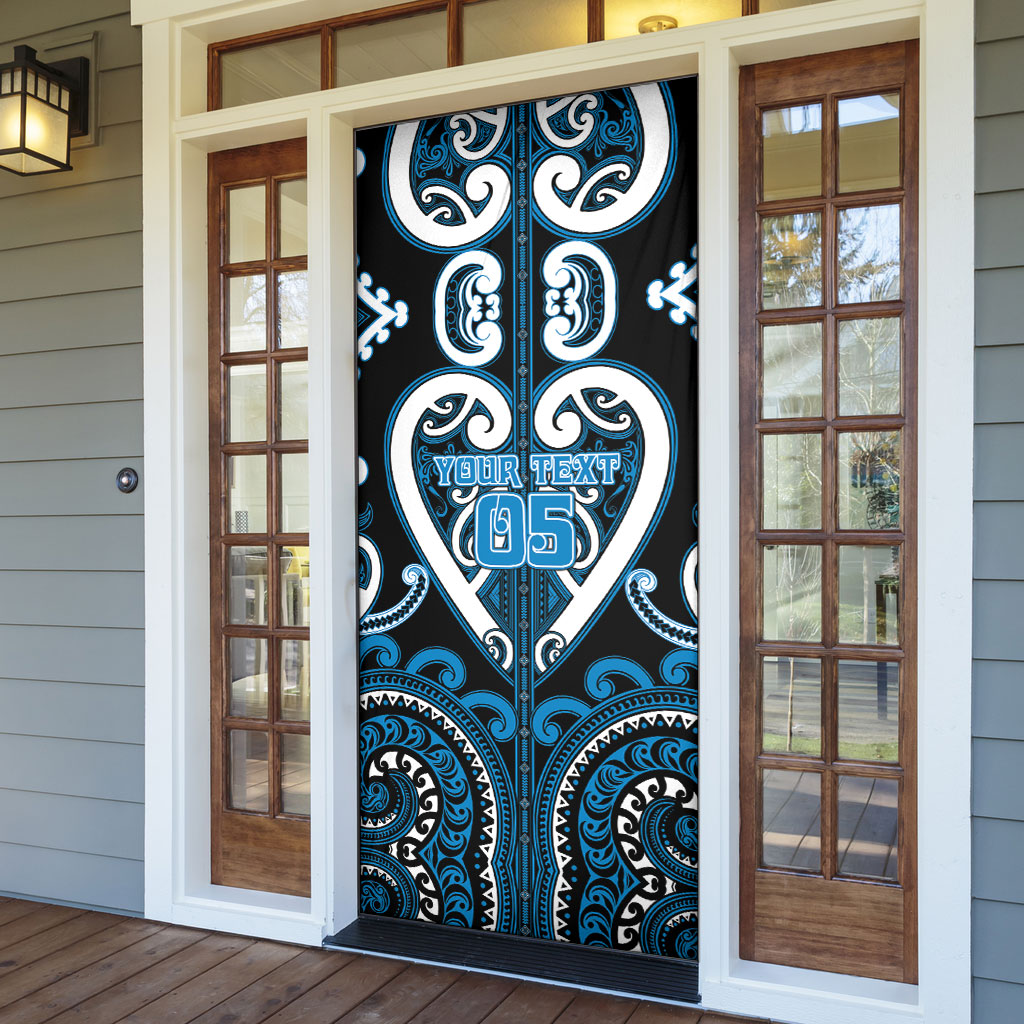 Custom Aotearoa Ngati Kahungunu Door Cover Maori Tribal Pattern