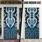Custom Aotearoa Ngati Kahungunu Door Cover Maori Tribal Pattern