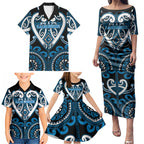 Custom Aotearoa Ngati Kahungunu Family Matching Puletasi and Hawaiian Shirt Maori Tribal Pattern