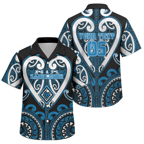Custom Aotearoa Ngati Kahungunu Family Matching Short Sleeve Bodycon Dress and Hawaiian Shirt Maori Tribal Pattern