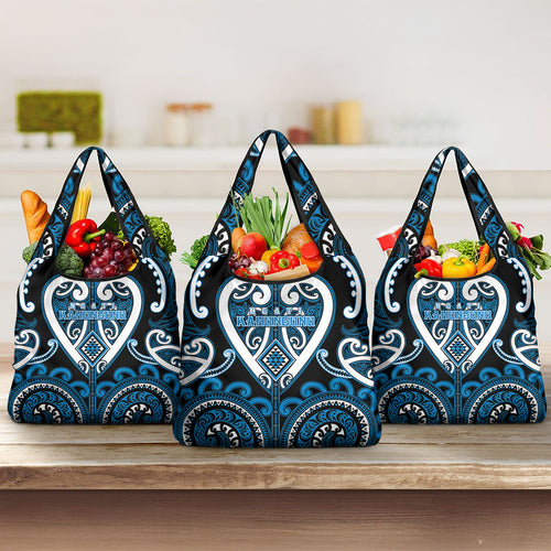 Aotearoa Ngati Kahungunu Grocery Bag Maori Tribal Pattern