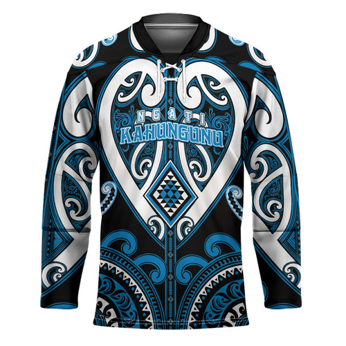Custom Aotearoa Ngati Kahungunu Hockey Jersey Maori Tribal Pattern