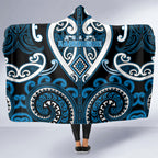 Aotearoa Ngati Kahungunu Hooded Blanket Maori Tribal Pattern