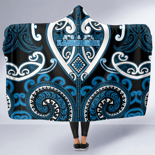 Aotearoa Ngati Kahungunu Hooded Blanket Maori Tribal Pattern
