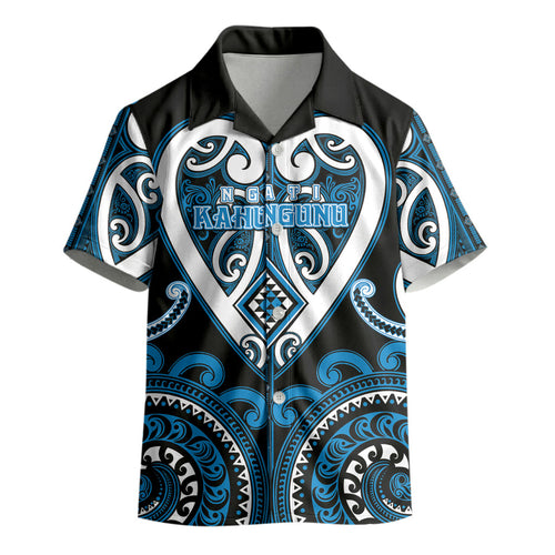Custom Aotearoa Ngati Kahungunu Kid Hawaiian Shirt Maori Tribal Pattern