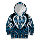 Custom Aotearoa Ngati Kahungunu Kid Hoodie Maori Tribal Pattern