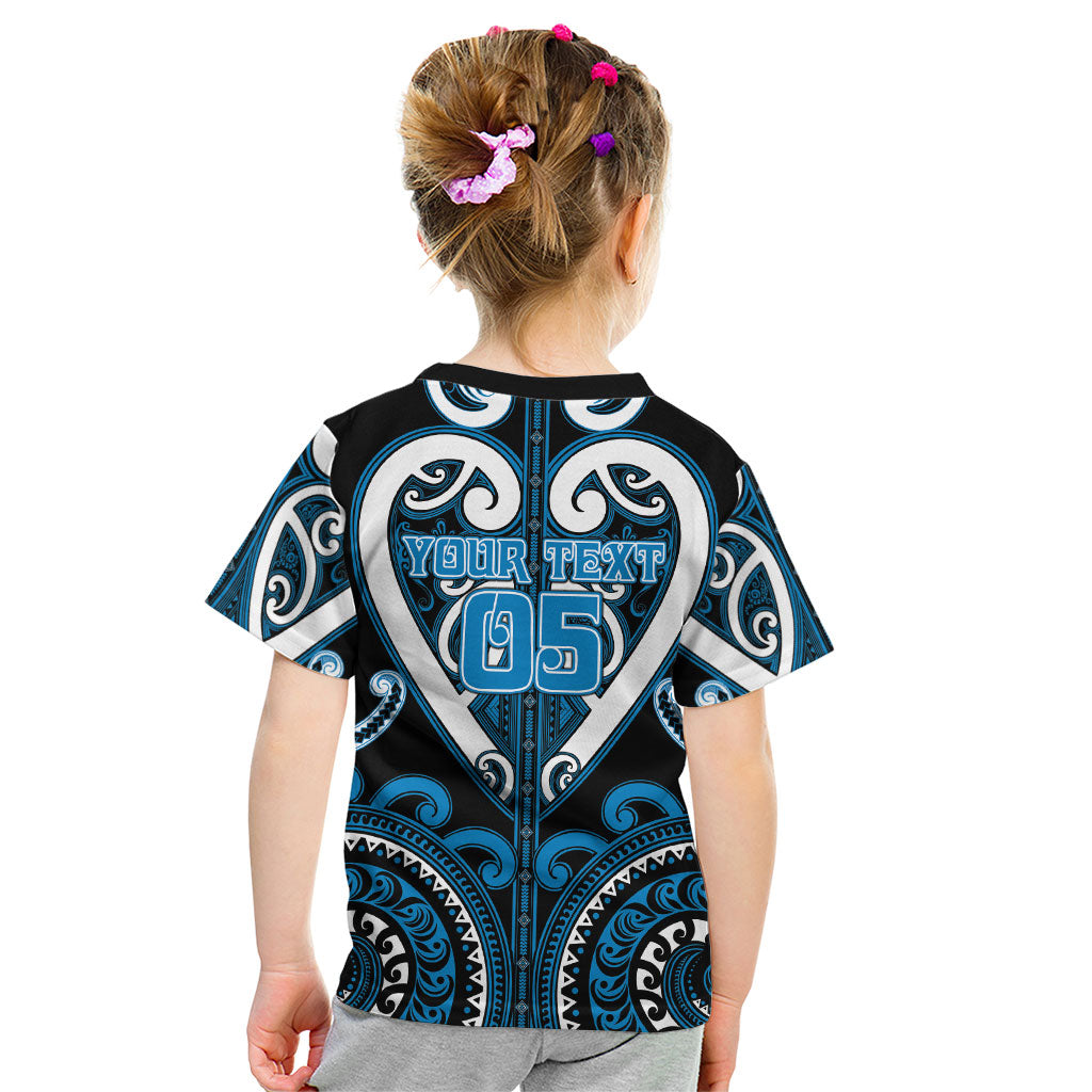 Custom Aotearoa Ngati Kahungunu Kid T Shirt Maori Tribal Pattern