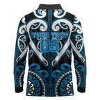 Custom Aotearoa Ngati Kahungunu Long Sleeve Polo Shirt Maori Tribal Pattern