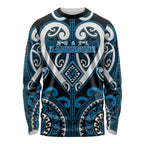 Custom Aotearoa Ngati Kahungunu Long Sleeve Shirt Maori Tribal Pattern