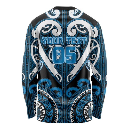 Custom Aotearoa Ngati Kahungunu Long Sleeve Shirt Maori Tribal Pattern