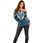 Custom Aotearoa Ngati Kahungunu Off Shoulder Sweater Maori Tribal Pattern