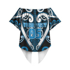 Custom Aotearoa Ngati Kahungunu Off Shoulder Wrap Waist Top Maori Tribal Pattern