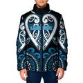 Custom Aotearoa Ngati Kahungunu Padded Jacket Maori Tribal Pattern