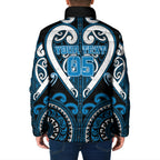 Custom Aotearoa Ngati Kahungunu Padded Jacket Maori Tribal Pattern