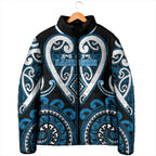 Custom Aotearoa Ngati Kahungunu Padded Jacket Maori Tribal Pattern