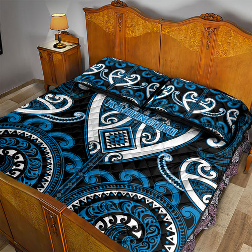 Aotearoa Ngati Kahungunu Quilt Bed Set Maori Tribal Pattern
