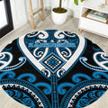 Aotearoa Ngati Kahungunu Round Carpet Maori Tribal Pattern