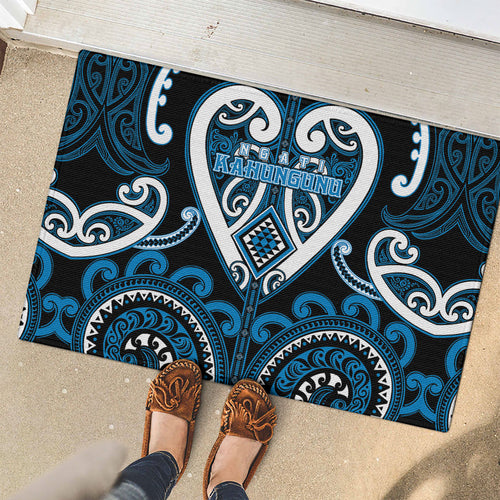 Aotearoa Ngati Kahungunu Rubber Doormat Maori Tribal Pattern