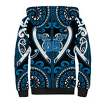 Custom Aotearoa Ngati Kahungunu Sherpa Hoodie Maori Tribal Pattern
