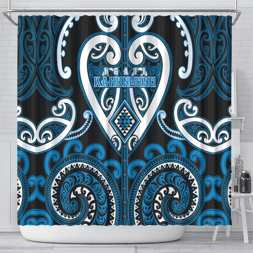 Aotearoa Ngati Kahungunu Shower Curtain Maori Tribal Pattern