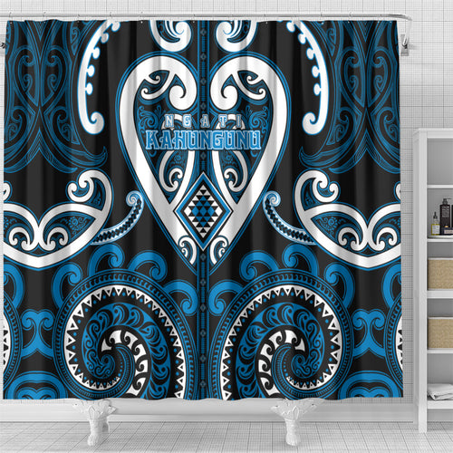 Aotearoa Ngati Kahungunu Shower Curtain Maori Tribal Pattern