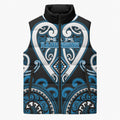 Custom Aotearoa Ngati Kahungunu Sleeveless Puffer Jacket Maori Tribal Pattern