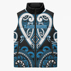 Custom Aotearoa Ngati Kahungunu Sleeveless Puffer Jacket Maori Tribal Pattern