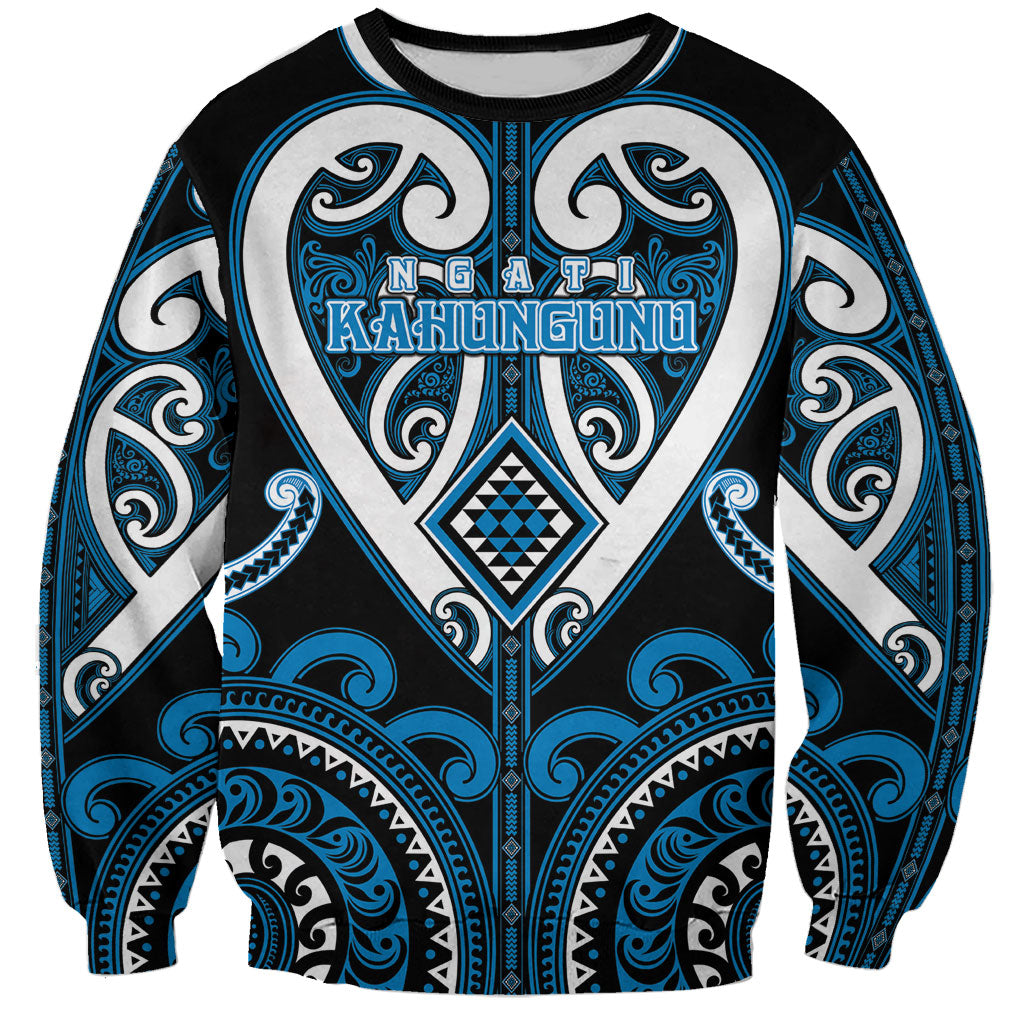 Custom Aotearoa Ngati Kahungunu Sweatshirt Maori Tribal Pattern