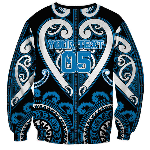 Custom Aotearoa Ngati Kahungunu Sweatshirt Maori Tribal Pattern