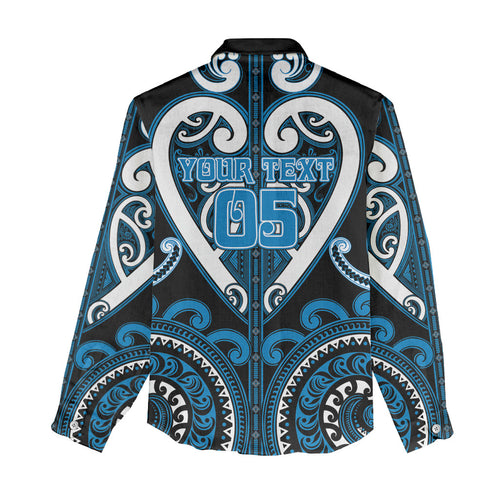Custom Aotearoa Ngati Kahungunu Women Casual Shirt Maori Tribal Pattern