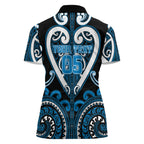 Custom Aotearoa Ngati Kahungunu Women Polo Shirt Maori Tribal Pattern
