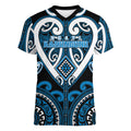 Custom Aotearoa Ngati Kahungunu Women V-Neck T-Shirt Maori Tribal Pattern