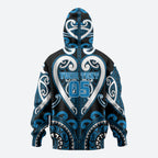 Custom Aotearoa Ngati Kahungunu Zip Hoodie Maori Tribal Pattern