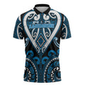 Custom Aotearoa Ngati Kahungunu Zipper Polo Shirt Maori Tribal Pattern