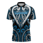 Custom Aotearoa Ngati Kahungunu Zipper Polo Shirt Maori Tribal Pattern
