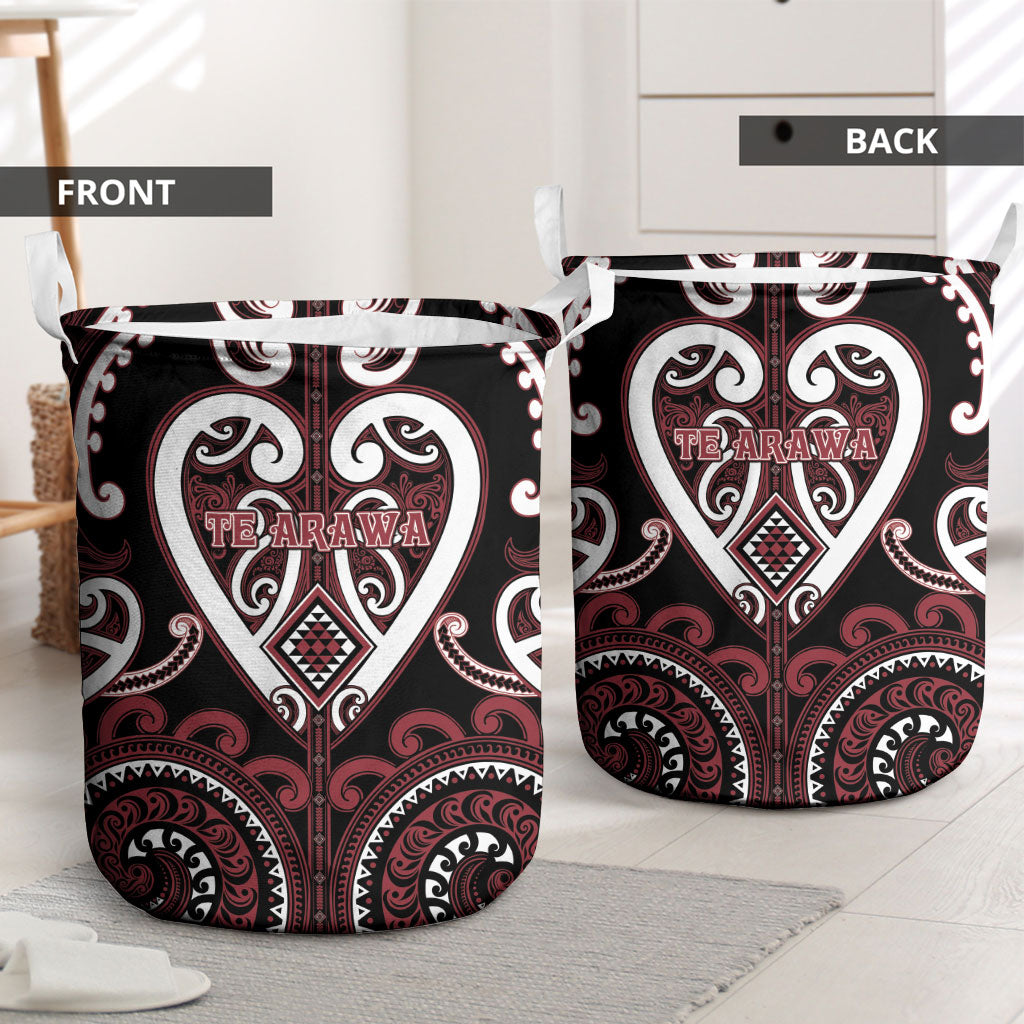 Aotearoa Te Arawa Laundry Basket Maori Tribal Pattern