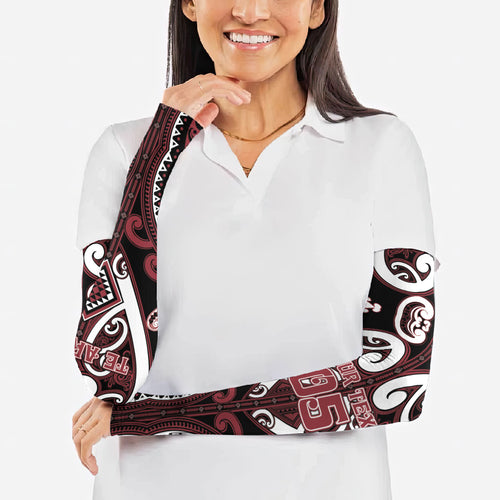 Custom Aotearoa Te Arawa Arm Sleeves Maori Tribal Pattern