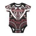 Custom Aotearoa Te Arawa Baby Onesie Maori Tribal Pattern