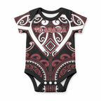 Custom Aotearoa Te Arawa Baby Onesie Maori Tribal Pattern
