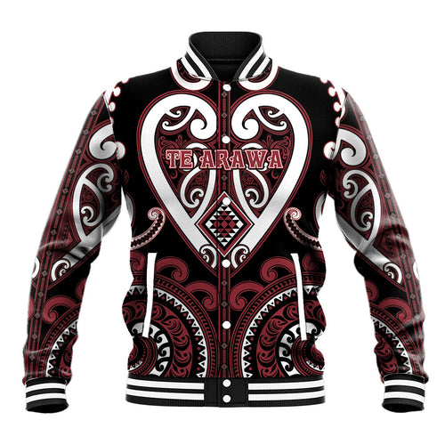 Custom Aotearoa Te Arawa Baseball Jacket Maori Tribal Pattern