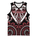 Custom Aotearoa Te Arawa Basketball Jersey Maori Tribal Pattern