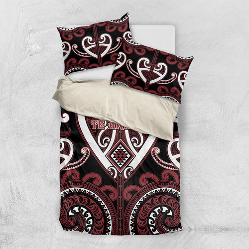Aotearoa Te Arawa Bedding Set Maori Tribal Pattern