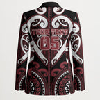 Custom Aotearoa Te Arawa Blazer Maori Tribal Pattern
