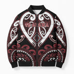 Custom Aotearoa Te Arawa Bomber Puffer Jacket Maori Tribal Pattern