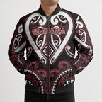 Custom Aotearoa Te Arawa Bomber Puffer Jacket Maori Tribal Pattern
