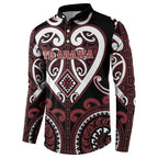Custom Aotearoa Te Arawa Button Sweatshirt Maori Tribal Pattern
