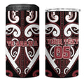 Custom Aotearoa Te Arawa 4 in 1 Can Cooler Tumbler Maori Tribal Pattern